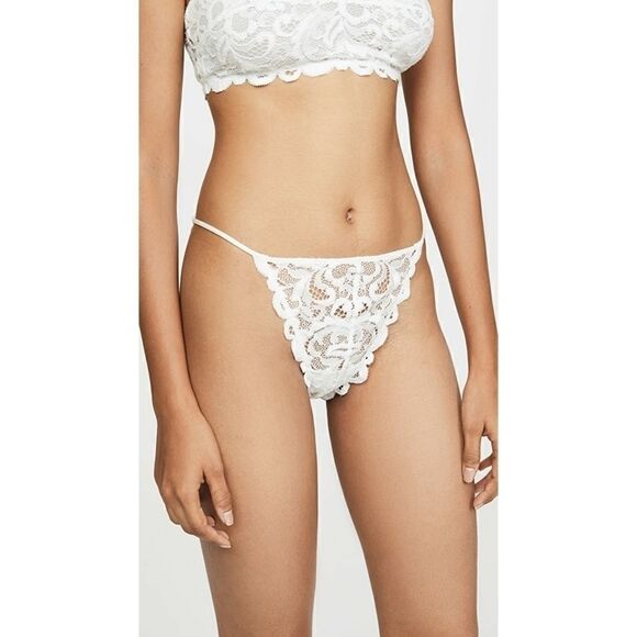 Free People Other - FREE People Reese High Wasited Tanga Ivory NWT Lace Size XS